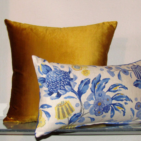 golden Hot Toddy velvet cushion cover