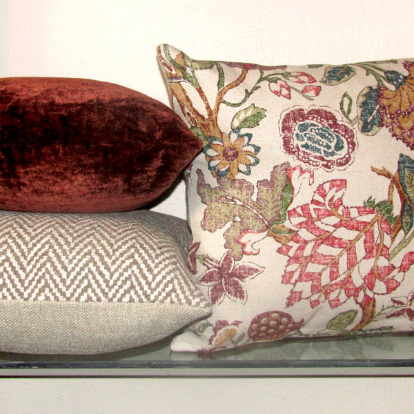 St Clair Woodrose linen cushion cover