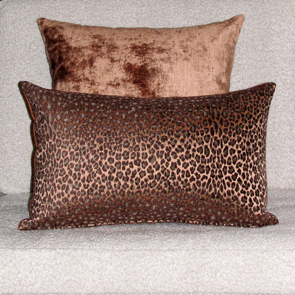 Leopardo Copper Luxury Cushion Cover