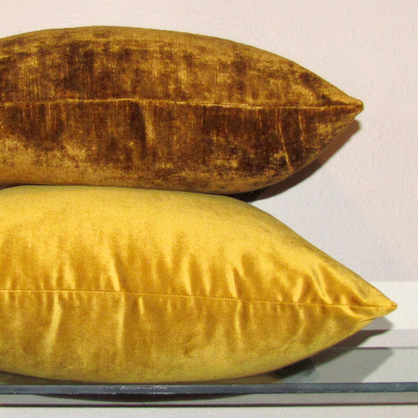golden Hot Toddy velvet cushion cover