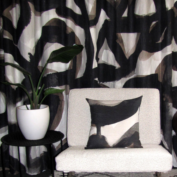 Abstraction linen cushion cover