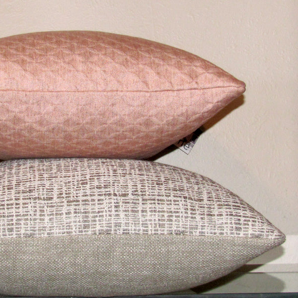 Topiary pink linen cushion cover