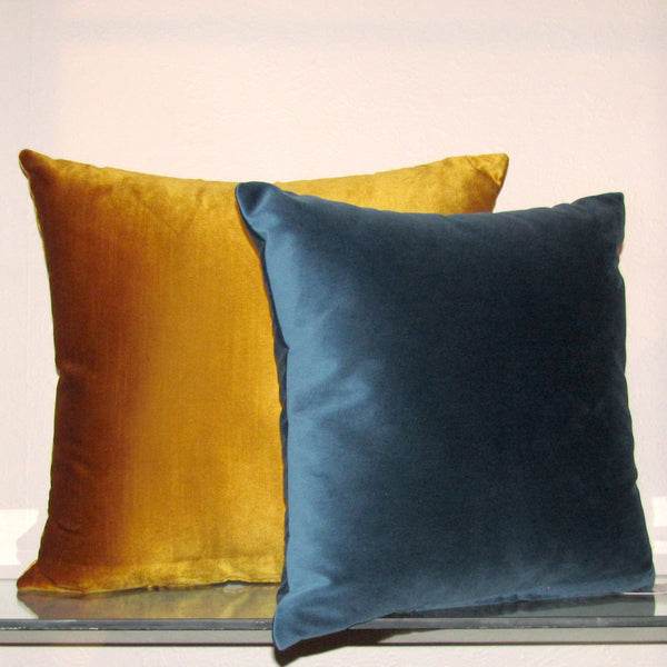 Mallard teal velvet cushion cover
