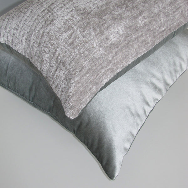 Ice blue velvet cushion cover