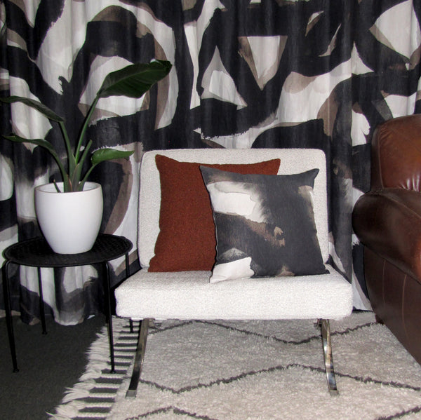 Abstraction linen cushion cover