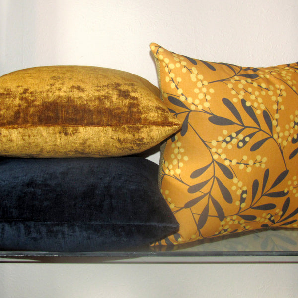 made to order wattle gold cushion cover