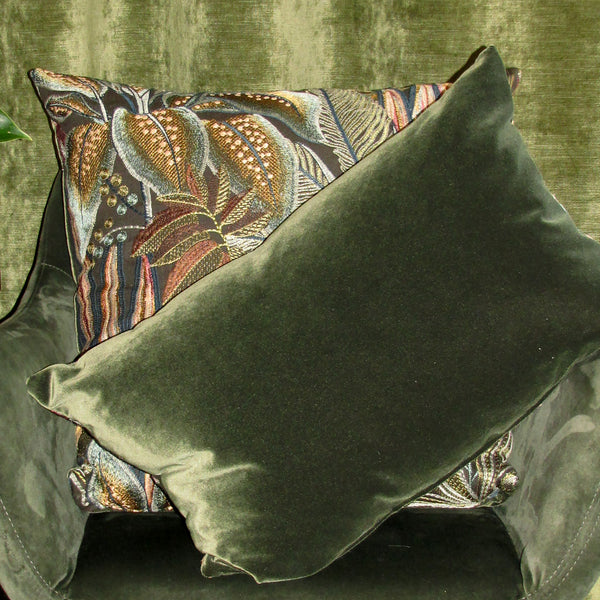 Jungle Room embroidered cushion cover