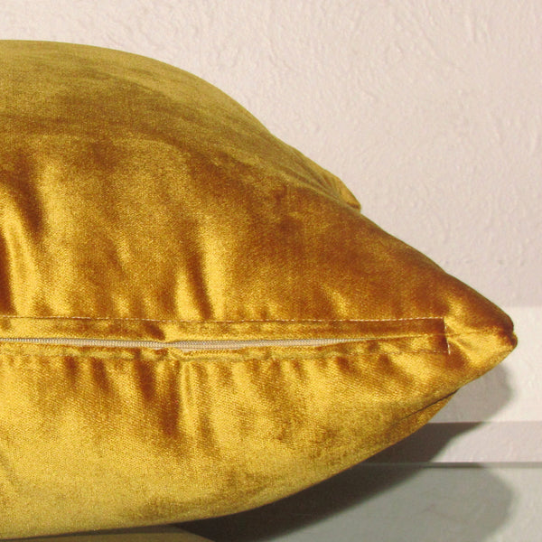 golden Hot Toddy velvet cushion cover