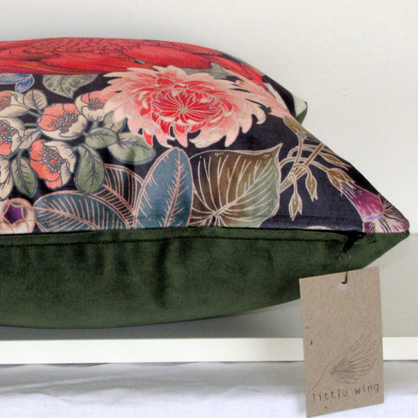 waratah bloom velvet cushion cover