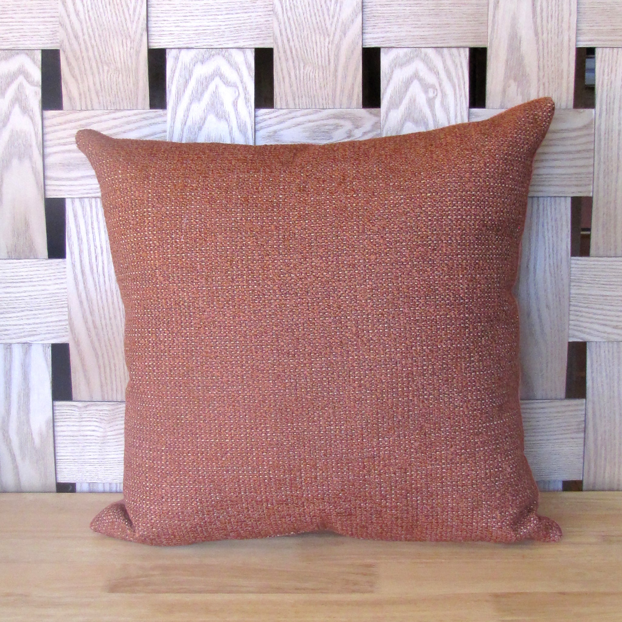 Entwine Terracotta boucle cushion cover