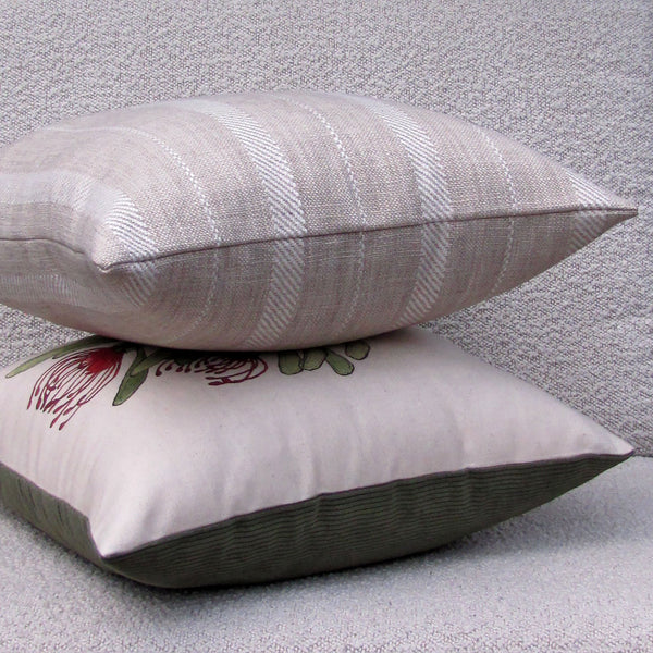 made to order Brixham Chai striped cushion cover