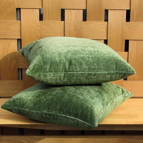 made to order Bespoke Palm Green luxury Italian velvet cushion cover