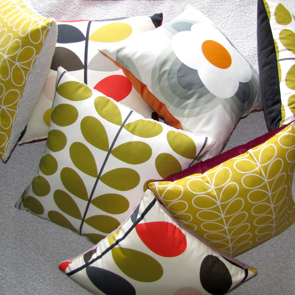 Two Colour Stem, Olive. Fabric by Orla Kiely
