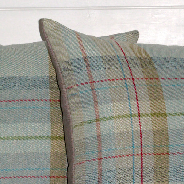 Lanark Duckegg check cushion cover