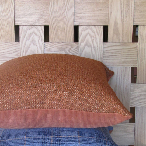 made to order Entwine Terracotta boucle cushion cover