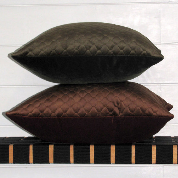Celino Olive quilted cushion cover