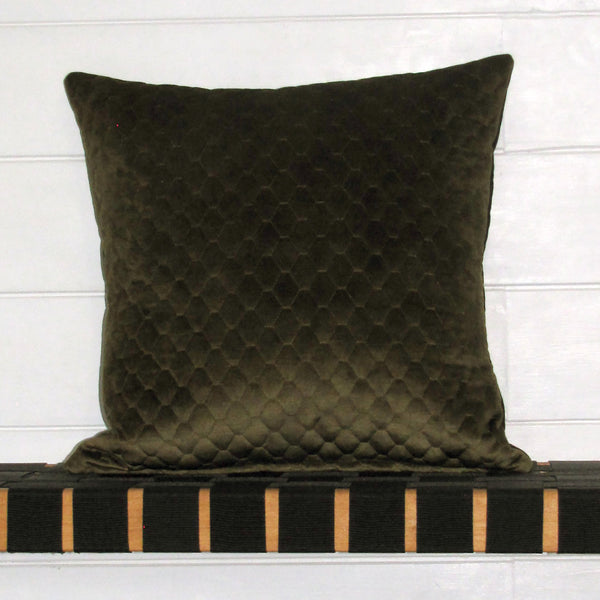 made to order Celino Olive quilted cushion cover