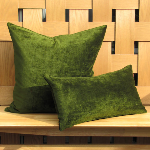 Made to order Bespoke Oxide Green luxury Italian velvet cushion cover