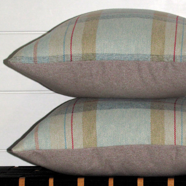 made to order Lanark Duckegg check cushion cover