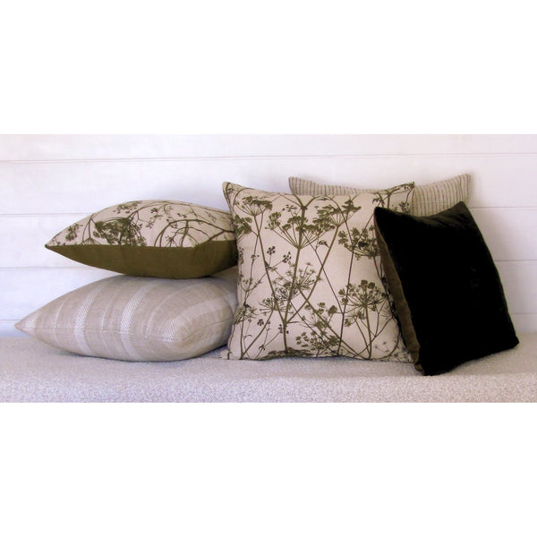 made to order Wild Chervil cushion cover, olive