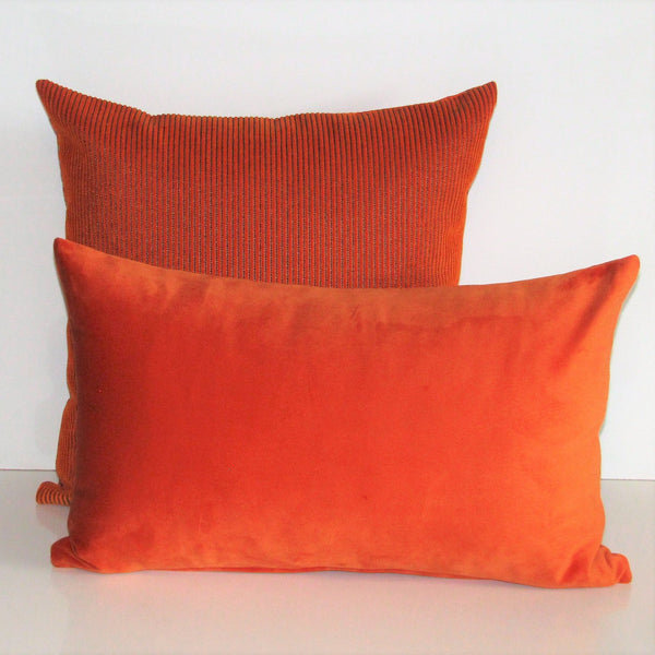made to order Jaffa orange velvet cushion cover