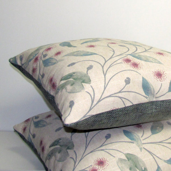 Hepburn cushion cover, eucalyptus