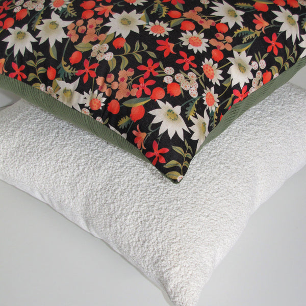 made to order flannel flowers cushion cover