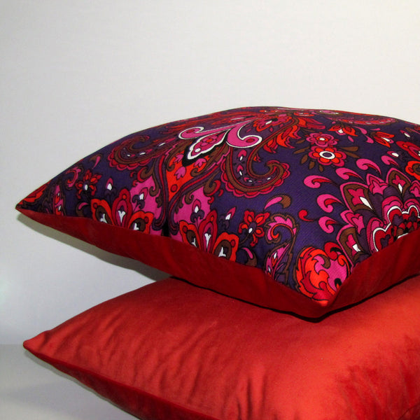 fabulous retro paisley cushion cover