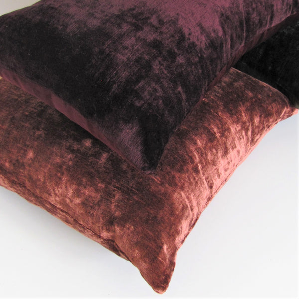 Duo velvet Mulberry Magnolia cushion cover