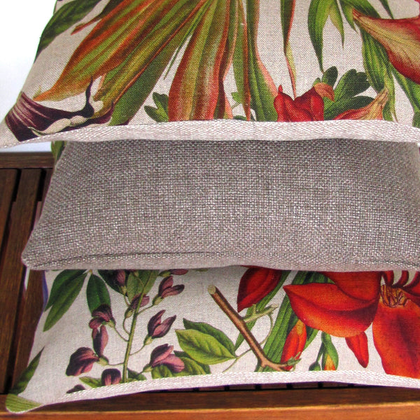 Twining linen cushion cover