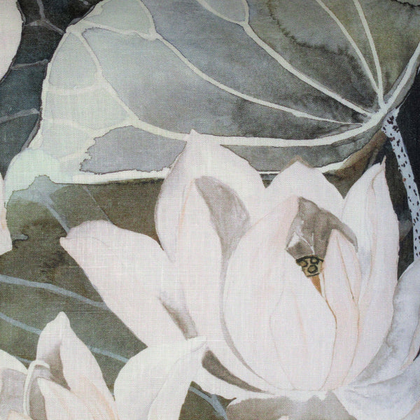Lotus linen cushion cover