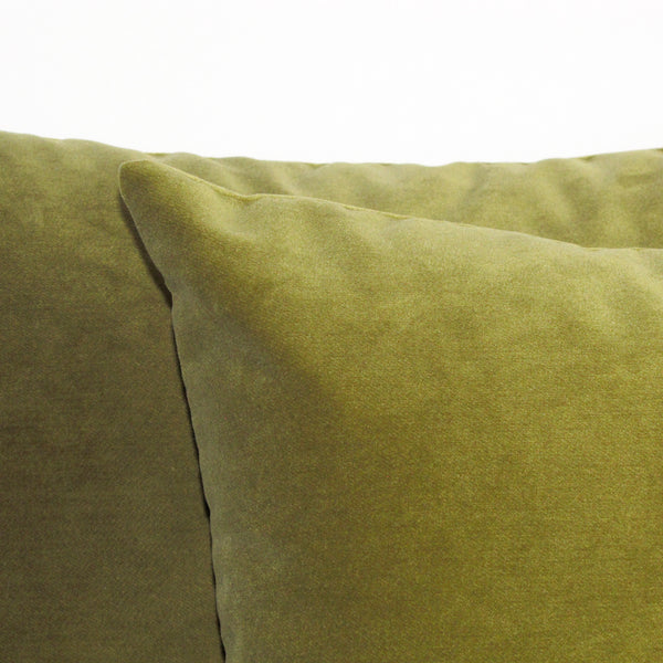 Moss green velvet cushion cover