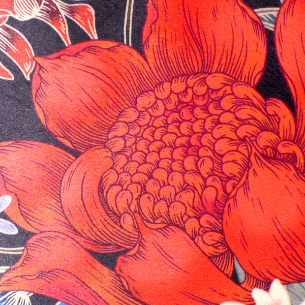 waratah bloom velvet cushion cover
