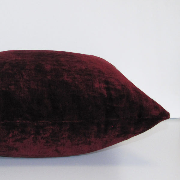 Bespoke Crimson luxury Italian velvet cushion cover