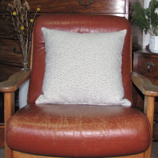 made to order Ovis Ecru boucle cushion cover