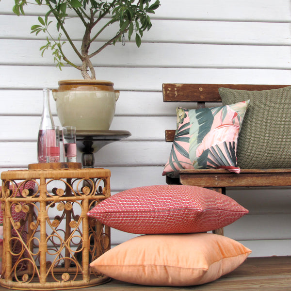 made to order Red Coral Esplanade indoor/outdoor cushion cover