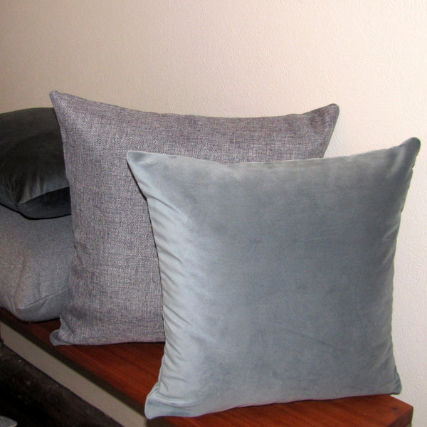 Eucalyptus grey velvet cushion cover