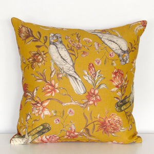 made to order Parrots & Proteas cushion cover