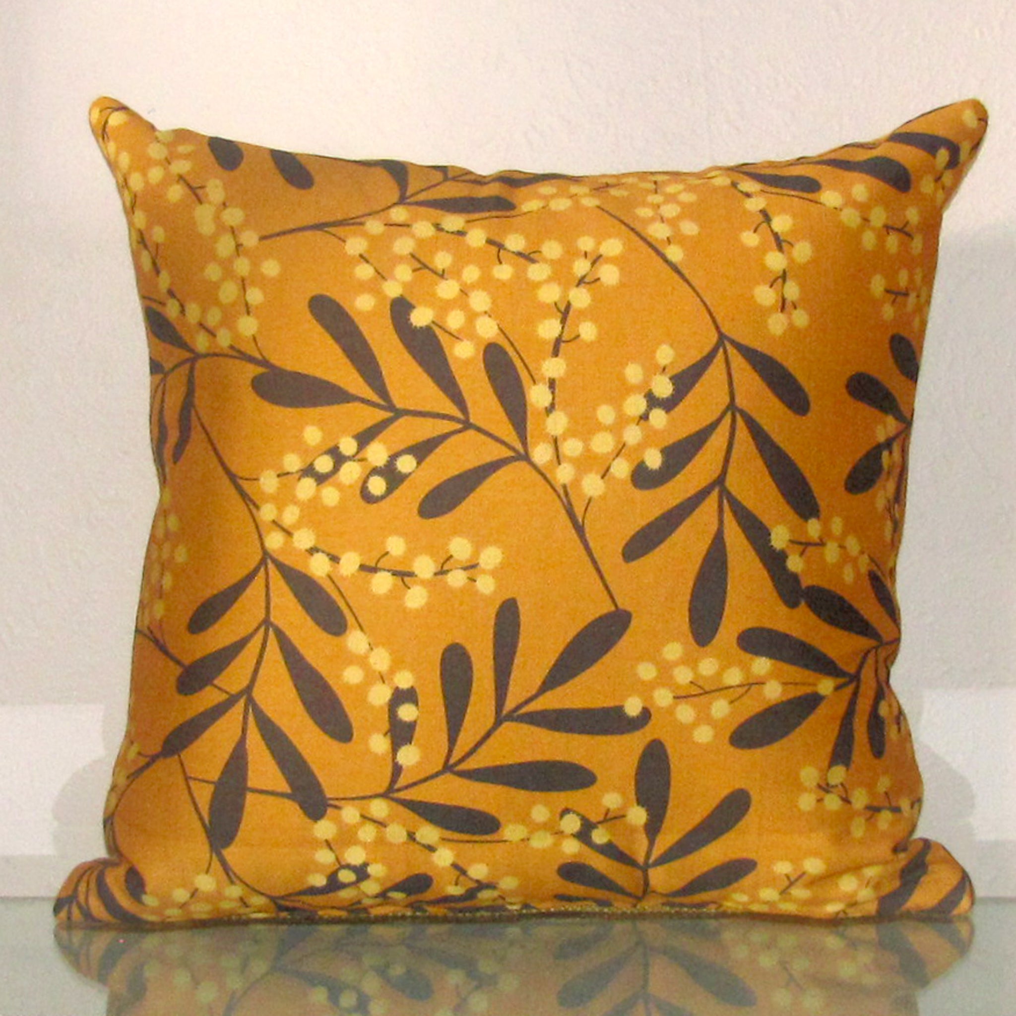 made to order wattle gold cushion cover