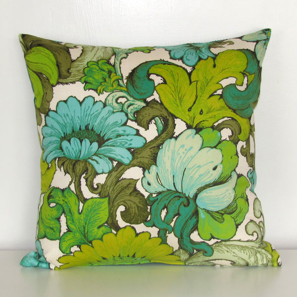 bright lime retro cushion cover