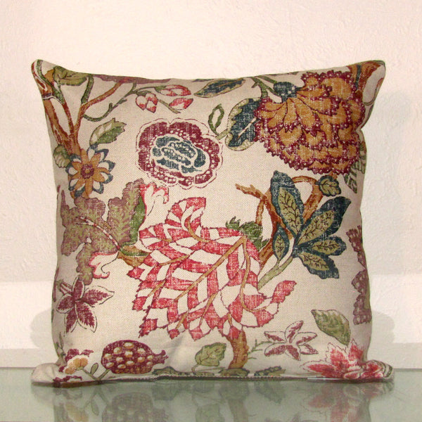 St Clair Woodrose linen cushion cover
