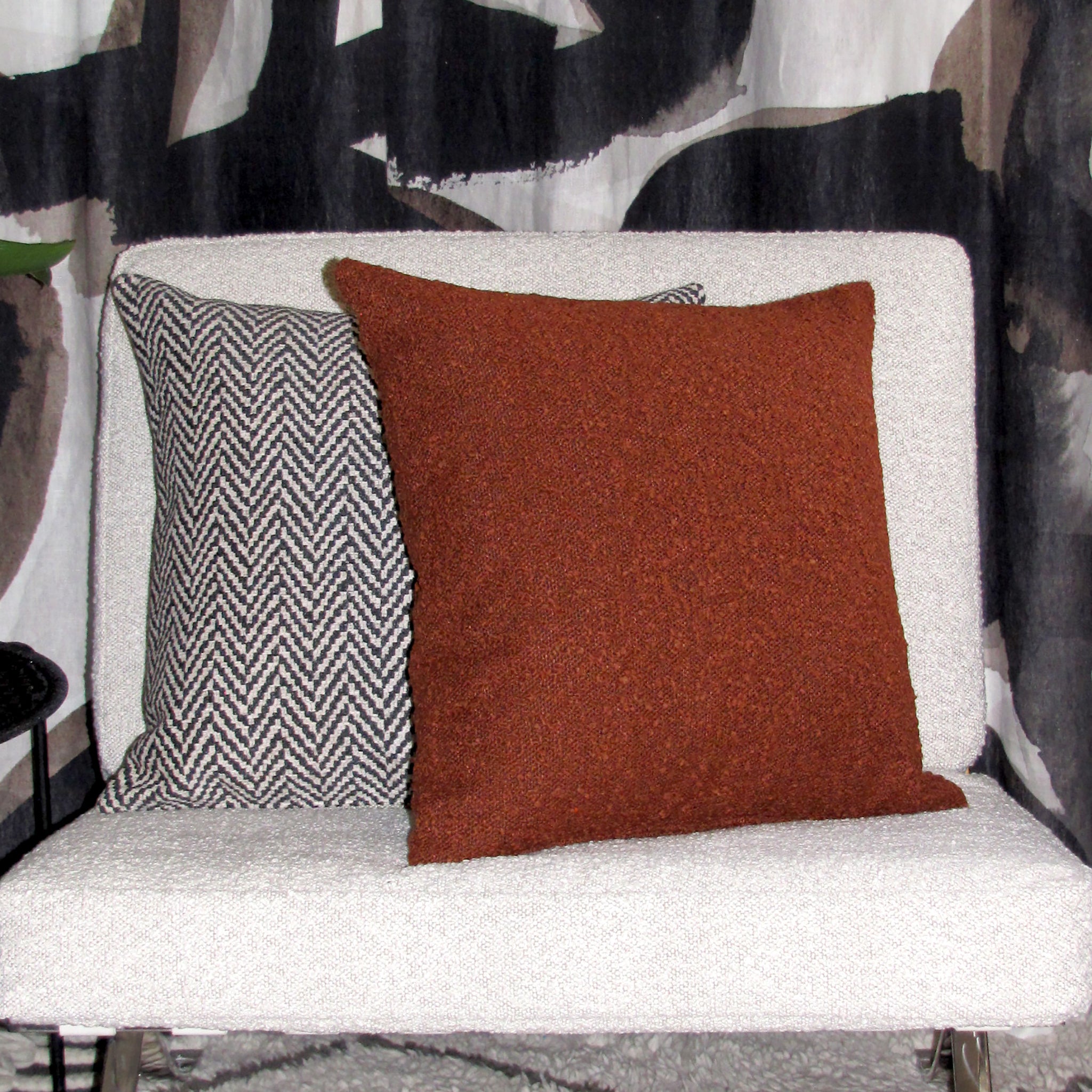 made to order Ovis Umber boucle cushion cover