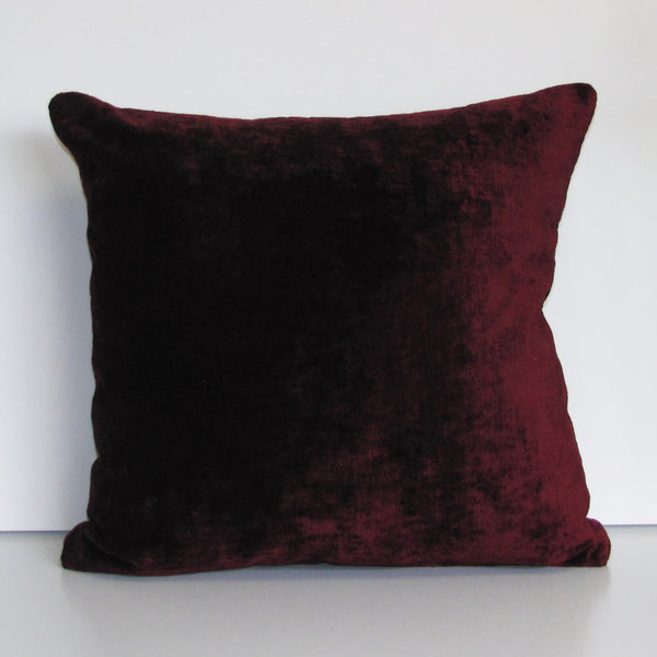 Made to order Bespoke Crimson luxury Italian velvet cushion cover