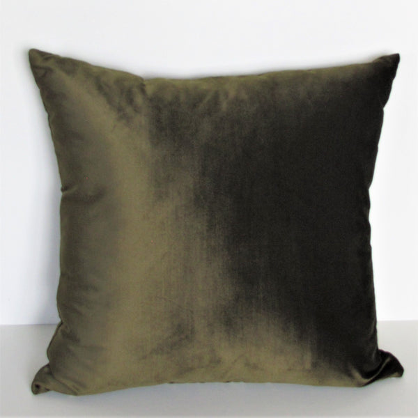 Made to order Amazon olive velvet cushion cover