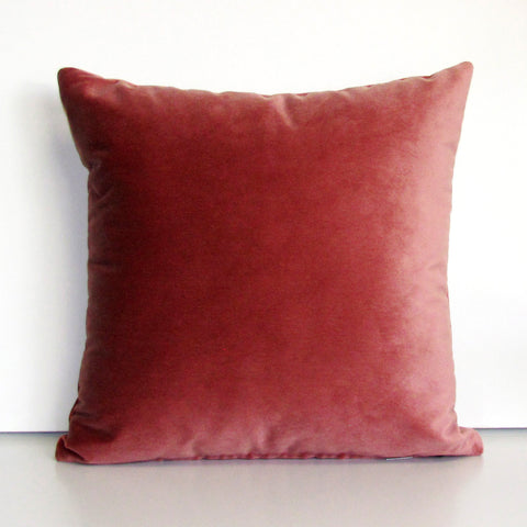 Blush pink velvet cushion cover