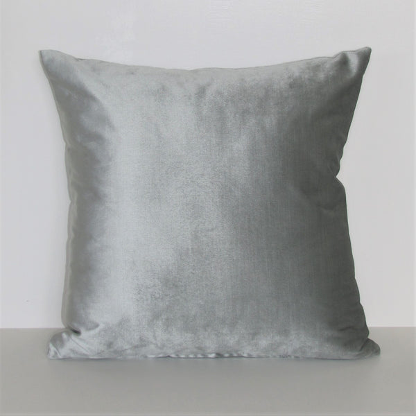 Ice blue velvet cushion cover