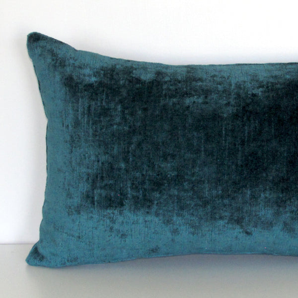 Bespoke Aquamarine luxury Italian velvet cushion cover
