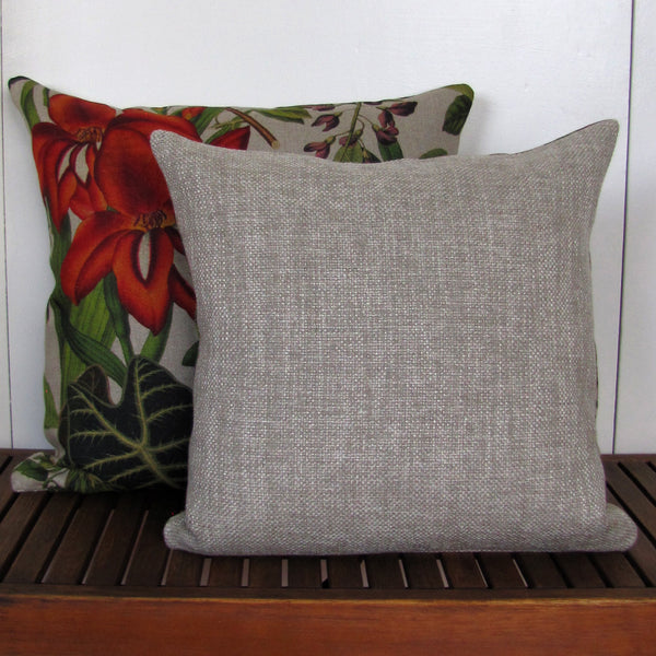 Made to order Twining cushion cover, linen reverse