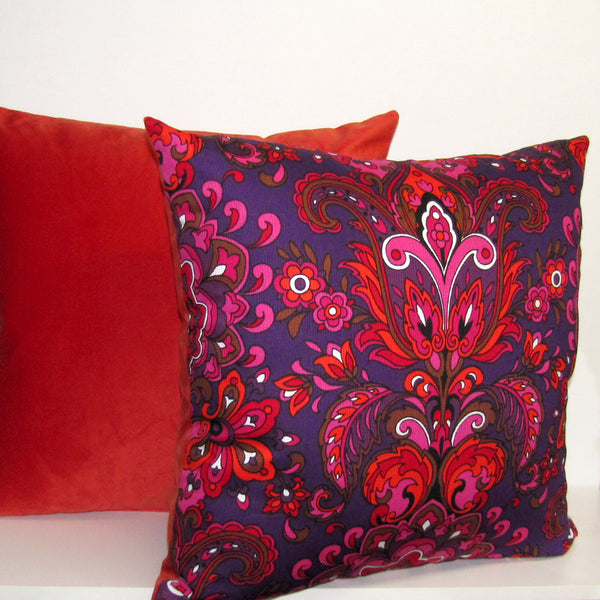 fabulous retro paisley cushion cover