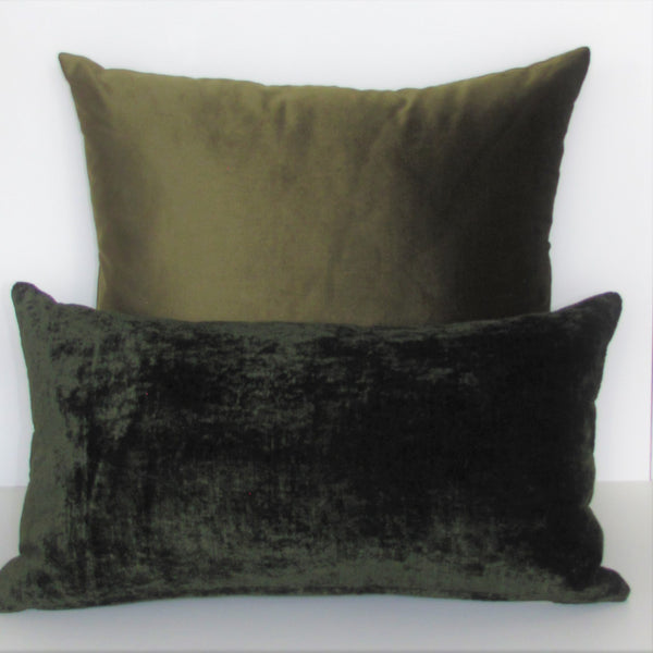 Amazon olive velvet cushion cover
